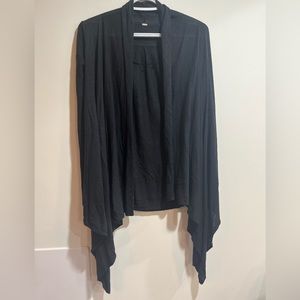 Lululemon black waterfall front cardigan sz S